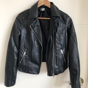 H&M faux leather biker jacket